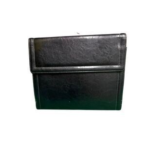Samsonite Unisex Black Faux Leather Tri-Fold Padfolio Organizer with Calculator